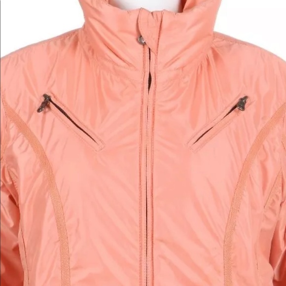 A diamond in the snow ski jacket 10 large coral peach shimmer shiny fitted L - Picture 6 of 7